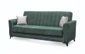 Диван 3-ка разтегателен с ракла MADRID 2 зелено/бежово   Материал -  дамаска / полиуретанова пяна / , снимка 5