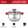 Тенджера Voltz, Червени дръжки, Неръждаема стомана, снимка 5