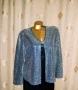 XL/2XL Сребрист жакет / сако / с пайети , снимка 1