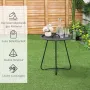 Странична масичка за градина Outsunny, масичка за кафе, масичка за кафе с дръжка за носене, хол , снимка 7