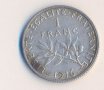 Франция стар сребърен франк 1916 година, снимка 1 - Нумизматика и бонистика - 38318536