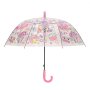 Детски чадър, Еднорози и кексчета, прозрачен, 65см