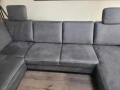 ПРОМОЦИЯ!!! П - образен ъглов диван от плат тъмно сив MM-ZE1037, снимка 9