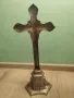 настолен кръст,разпятие арт нуво, снимка 7