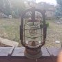 Стар фенер от 20 век с релефно стъкло
