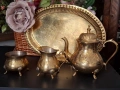 Старинен комплект от месинг , снимка 2