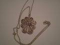 Старинен  медальон - филигран със нов синджир, снимка 8