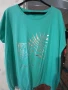 НОВА 3xl ПРЕКРАСНА БЛУЗКА С ЩАМПА С ТЮРКОАЗЕН ЦВЯТ, снимка 2