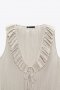 Zara-Нова плисирана блуза с волани, снимка 5