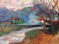 Масло от Ани Трингова -дъщеря на Константин Трингов - Пейзаж, снимка 6