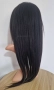 Черна перука от микс естествен косъм и примеси 70 см с Lace 4×4, снимка 4