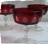 чаши френски червен кристал лукс, снимка 5