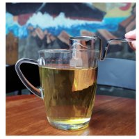  Цедка за чай, от неръждаема стомана, с дръжка, 3,5x7см, снимка 1 - Домашни напитки - 43879345