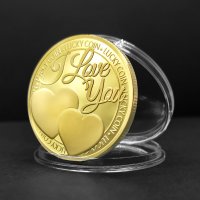 Сувенирна монета "Обичам те", снимка 1 - Романтични подаръци - 35496469