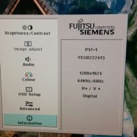 LCD Monitor 17' Fujitsu Siemens P17-1 - Перфектен !!!, снимка 3 - Монитори - 26910008