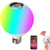 Цветна LED крушка с дистанционно , с 16 цвята, 4 режима  и 5 нива на яркост, снимка 3 - Лед осветление - 43368894