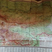 Стара туристическа карта на България , снимка 4 - Антикварни и старинни предмети - 43805970