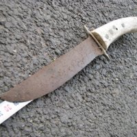 Стар кован нож с гард, снимка 4 - Антикварни и старинни предмети - 28504439
