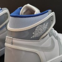 Nike Air Jordan 1 High Zoom White Blue Нови Оригинални Обувки Размер 43 Номер Кецове Маратонки, снимка 5 - Кецове - 39460719