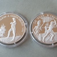 1989 СРЕБЪРНИ 950 ‰ Френски монети за 200та год Революцията, снимка 2 - Нумизматика и бонистика - 35457916