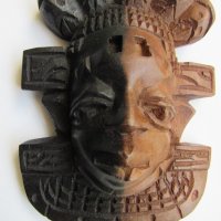  Африканска паспортна маска от кралски абанос, снимка 1 - Други ценни предмети - 28790279