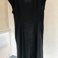 Черна рокля BEXLEYS WOMAN лен и вискоза, снимка 8 - Рокли - 32216359