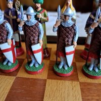 Изящен шах с оловни фигури, снимка 4 - Колекции - 43918797