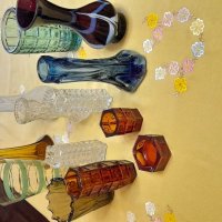 Стъклени вази различни видове, снимка 2 - Вази - 40531786
