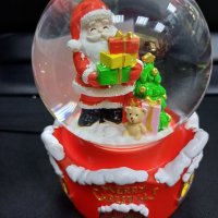 Коледно преспапие с Дядо Коледа  и мече , снимка 7 - Декорация за дома - 43195074