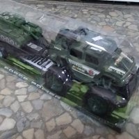 детска играчка военна кола с ремарке с танк, снимка 9 - Коли, камиони, мотори, писти - 44101816