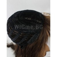 Дълга на вълни тъмно кестенява перука с бретон Мег, снимка 10 - Аксесоари за коса - 27804083