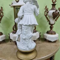 Красива антикварна колекционерска италианска фигура статуетка от порцелан , снимка 6 - Статуетки - 43669927