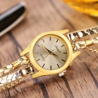 😍 Дамски ръчен часовник тип гривна с верижки за увиване около китката, снимка 5 - Гривни - 43049563