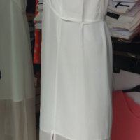 Дълга бяла рокля - тюл с подплата, снимка 2 - Рокли - 37757160