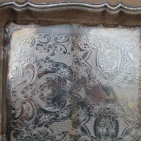 Посребрен поднос със стъклени купи, снимка 5 - Антикварни и старинни предмети - 40281783