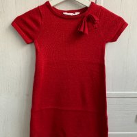 Червена блестяща рокля H&M 4-6 години, снимка 3 - Детски рокли и поли - 29075763