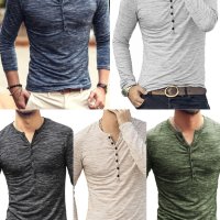 Нова модна мъжка тениска с дълги ръкави, 5цвята - 023, снимка 1 - Тениски - 40850808