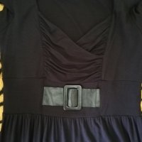 Ежедневна черна дамска рокля М размер , снимка 10 - Рокли - 32785766