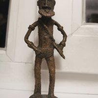 Африканска бронзова Догонска фигура, снимка 5 - Антикварни и старинни предмети - 43367661