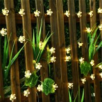 3705 Соларен гирлянд за декорация на градина с лампички във формата на цветя, снимка 6 - Градински мебели, декорация  - 37614125