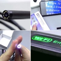 Висококачествен ендоскоп 5мм-1200р USB/C/WiFi, снимка 4 - Камери - 26873832