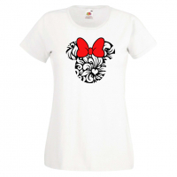 Дамска тениска Minnie Head 7 Подарък,Изненада,Рожден ден,, снимка 9 - Тениски - 36530235