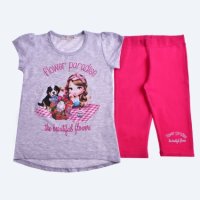 Комплект с къс ръкав за момиче BREEZE (3-5 години), снимка 1 - Детски комплекти - 33678783