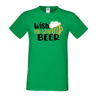Мъжка тениска Wish you were beer,Бира,Бирфест,Beerfest,Подарък,Изненада,Рожден Ден, снимка 6 - Тениски - 36389452
