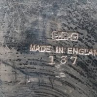Антична посребърна солничка E.P.C England, снимка 4 - Антикварни и старинни предмети - 28097132