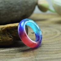 Цветни пръстени от смола, снимка 7 - Пръстени - 33091152