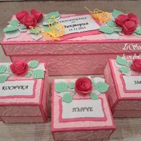 Кутия за бебешки съкровища за момиче с рози и пеперуди , снимка 2 - Подаръци за кръщене - 39073718