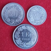 Монети - Швейцария., снимка 1 - Нумизматика и бонистика - 39686512