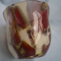 Декоративна дълбока стъклена купа Многоцветно стъкло  Мурано, снимка 5 - Други ценни предмети - 40148474