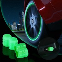 Светещи капачки за вентили на коли, мотори и колела - 5 цвята, снимка 3 - Аксесоари и консумативи - 40574987